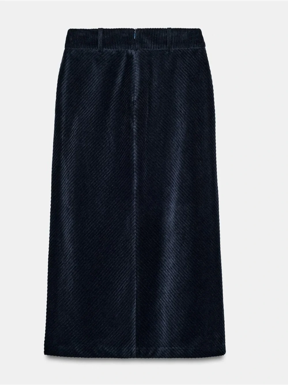 ZARA STRAIGHT CORDUROY MIDI SKIRT